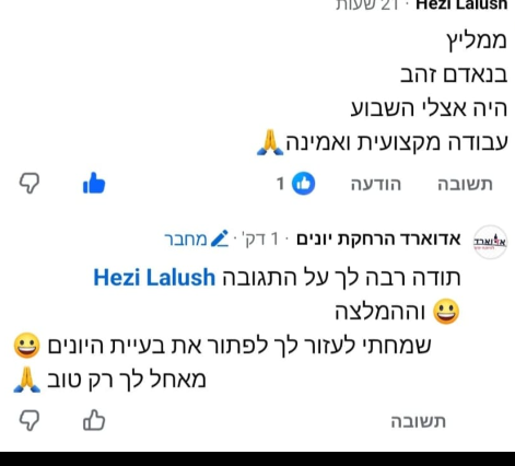 המלצה בוואטסאפ
